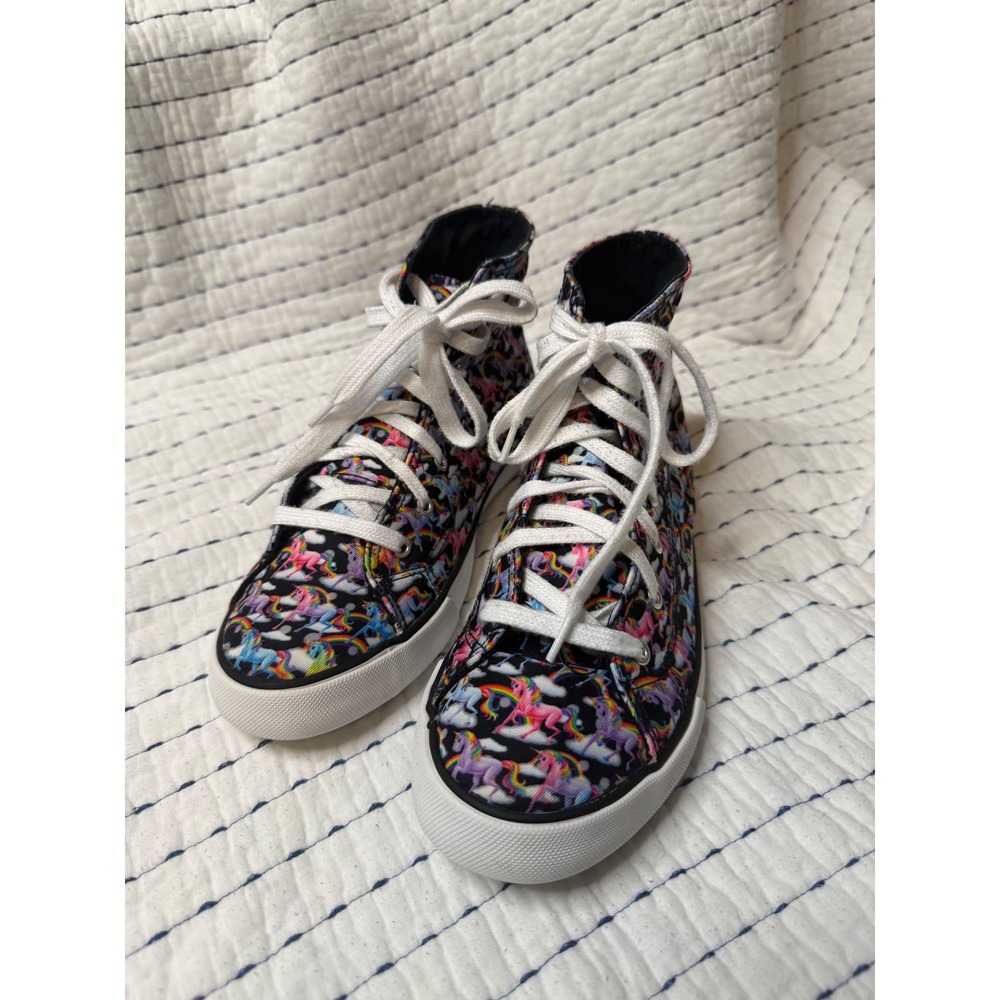 Lisa Frank Markie Uni Rainbow Unicorn High Top Sneakers Womens Size 9M